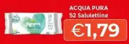 Mercatò Pampers acqua pura 52 salviettine offerta