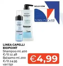 Mercatò Linea capelli BIOPOINT offerta