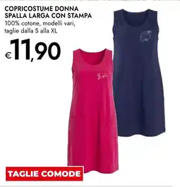 Bennet Copricostume donna spalla larga con stampa offerta