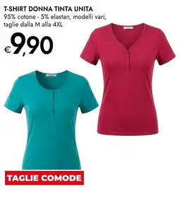 Bennet T-shirt donna tinta unita offerta