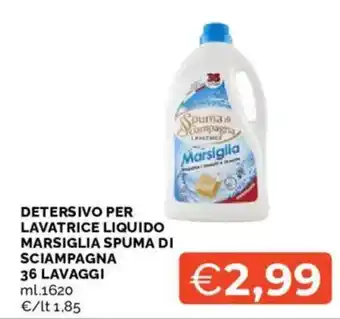 Mercatò Detersivo per lavatrice liquido marsiglia SPUMA DI SCIAMPAGNA offerta