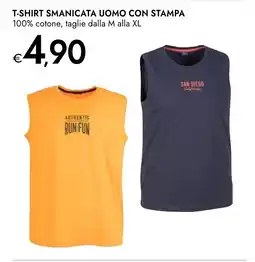 Bennet T-shirt smanicata uomo con stampa offerta