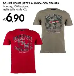 Bennet T-shirt uomo mezza manica con stampa offerta