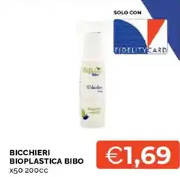 Mercatò Bicchieri bioplastica bibo x50 200cc offerta
