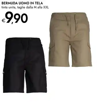 Bermuda uomo in tela