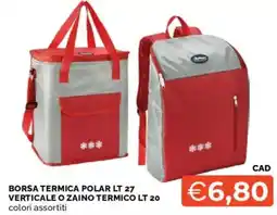 Mercatò Borsa termica polar, verticale o zaino termico offerta