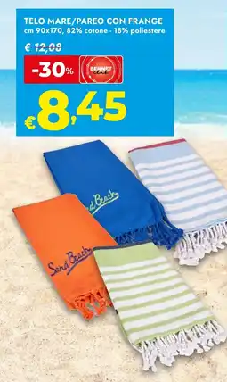 Bennet Telo mare/pareo con frange offerta