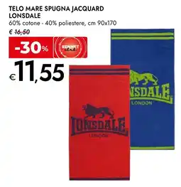 Bennet Telo mare spugna jacquard LONSDALE offerta