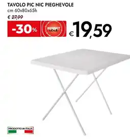 Bennet Tavolo pic nic pieghevole offerta