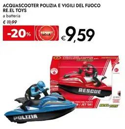 Bennet Acquascooter polizia e vigili del fuoco RE.EL TOYS offerta