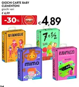 Bennet Giochi carte baby clementoni offerta