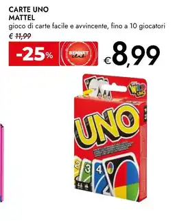 Bennet Carte uno mattel offerta