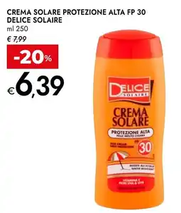 Bennet Crema solare protezione alta FP 30 DELICE SOLAIRE offerta