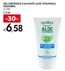 Bennet Gel doposole calmante aloe vitaminica EQUILIBRA offerta