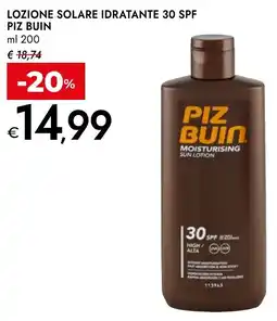 Bennet Lozione solare idratante 30 SPF PIZ BUIN offerta