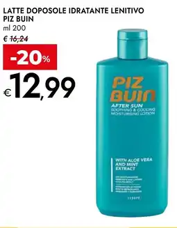 Bennet Latte doposole idratante lenitivo PIZ BUIN offerta