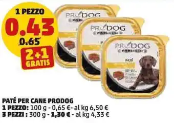 PENNY Paté per cane PRODOG offerta