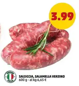 PENNY Salsiccia, salamella verzino offerta