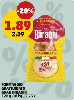 PENNY Formaggio grattugiato GRAN BIRAGHI offerta