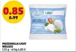 PENNY Mozzarella light WELLESS offerta