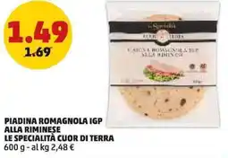 PENNY Piadina romagnola igp alla riminese LE SPECIALITÀ CUOR DI TERRA offerta