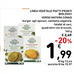 Spazio Conad LINEA VEGETALE PIATTI PRONTI BIOLOGICI VERSO NATURA CONAD offerta