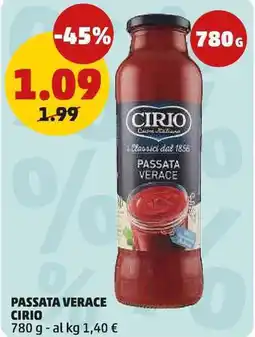 PENNY Passata verace CIRIO offerta