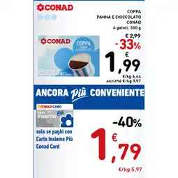 Spazio Conad COPPA PANNA E CIOCCOLATO CONAD offerta