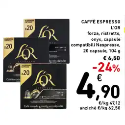 Spazio Conad CAFFÈ ESPRESSO L'OR offerta