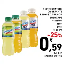 Spazio Conad REINTEGRATORE DISSETANTE LIMONE O ARANCIA ENERGADE offerta