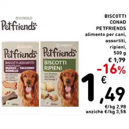 Spazio Conad BISCOTTI CONAD PETFRIENDS offerta