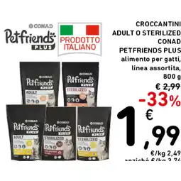 Spazio Conad CROCCANTINI ADULT O STERILIZED offerta