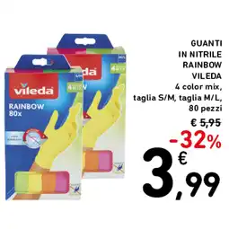 Spazio Conad GUANTI IN NITRILE RAINBOW VILEDA offerta