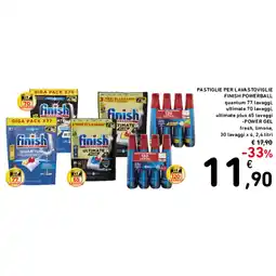 Spazio Conad PASTIGLIE PER LAVASTOVIGLIE FINISH POWERBALL • POWER GEL offerta