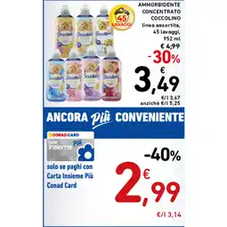 Spazio Conad AMMORBIDENTE CONCENTRATO COCCOLINO offerta
