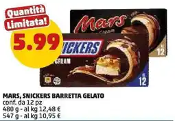 PENNY Mars, snickers barretta gelato offerta