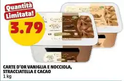 PENNY Carte d'or vaniglia e nocciola, stracciatella e cacao offerta