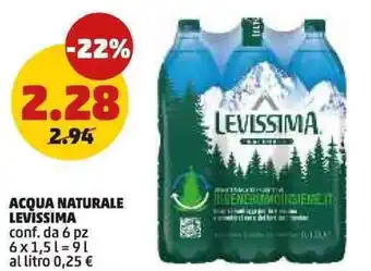 PENNY Acqua naturale LEVISSIMA offerta