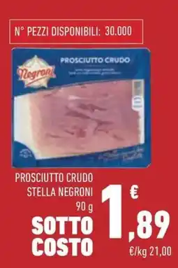 Conad Prosciutto crudo stella NEGRONI offerta