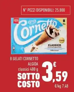 Conad 8 gelati cornetto ALGIDA offerta