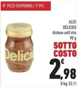Conad Alici delicius distese sott'olio offerta