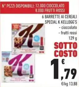 Conad 6 barrette ai cereali special k KELLOGG'S offerta