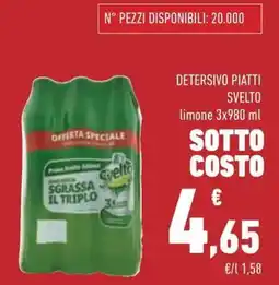 Conad Detersivo piatti svelto limone offerta