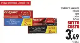 Conad Dentifricio max white COLGATE offerta