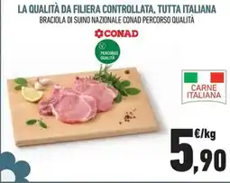 Conad Braciola di suino nazionale CONAD PERCORSO QUALITÀ offerta