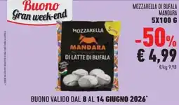 Conad Mozzarella di bufala MANDARA offerta