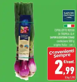 Conad Cipollotto rosso di tropea i.g.p. SAPORI&DINTORNI CONAD offerta