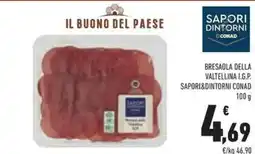 Conad Bresaola della valtellina i.g.p. SAPORI&DINTORNI CONAD offerta