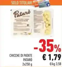 Conad Chicche di patate PATARÒ offerta