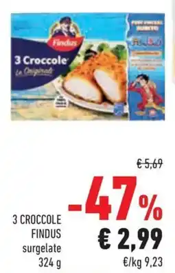 Conad 3 croccole FINDUS offerta